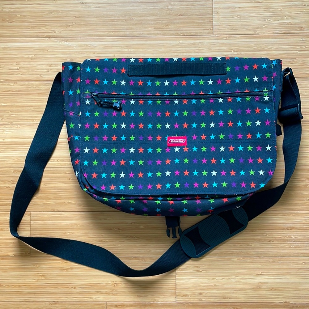 Genuine Dickies Computer/ School Bag with multi-colored stars.